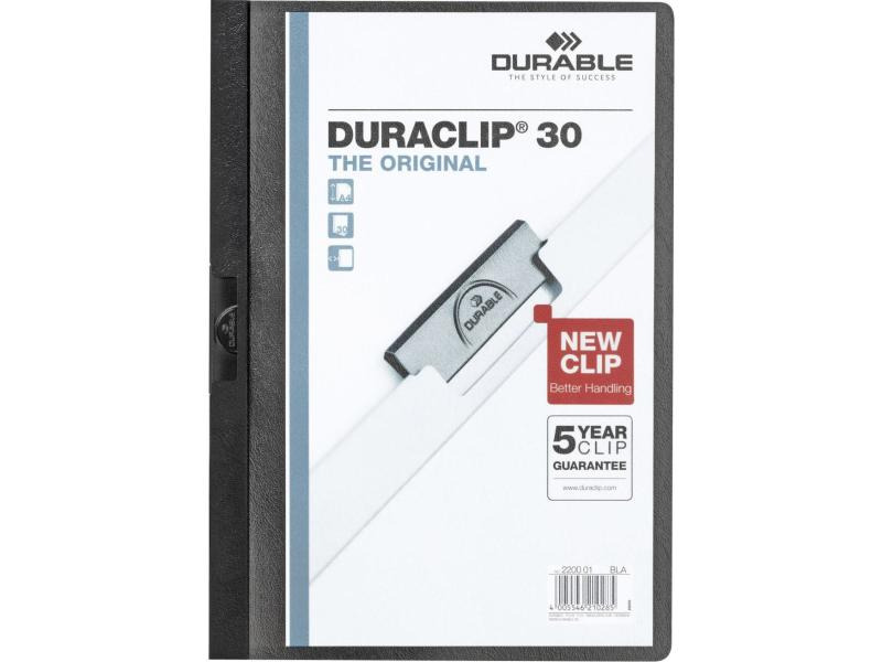 DURABLE Klemmhefter Duraclip 30 A4 5 x Schwarz