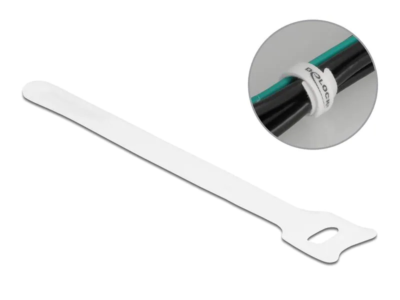 Delock Klettkabelbinder Weiss 150 mm x 12 mm 10 Stück