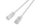 SLIM Slimpatchkabel RJ-45 - RJ-45, Cat 6, UTP, 2 m, Weiss