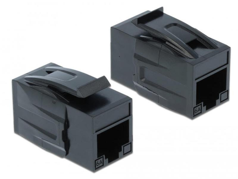 Delock Keystone-Modul RJ-45 - RJ-45, Cat.6A, UTP schwarz