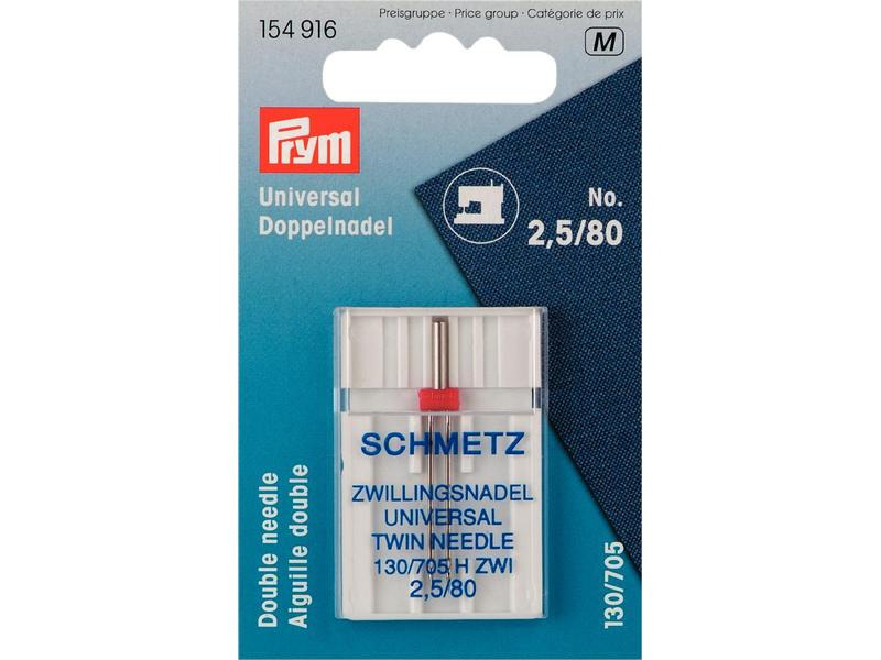 Prym Nähmaschinennadel Universal Nr. 80 Doppel, 1 Stück