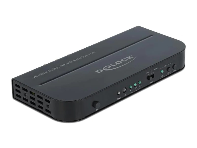 Delock Umschalter 3 Port HDMI, inkl. Audio Extraktor HDMI