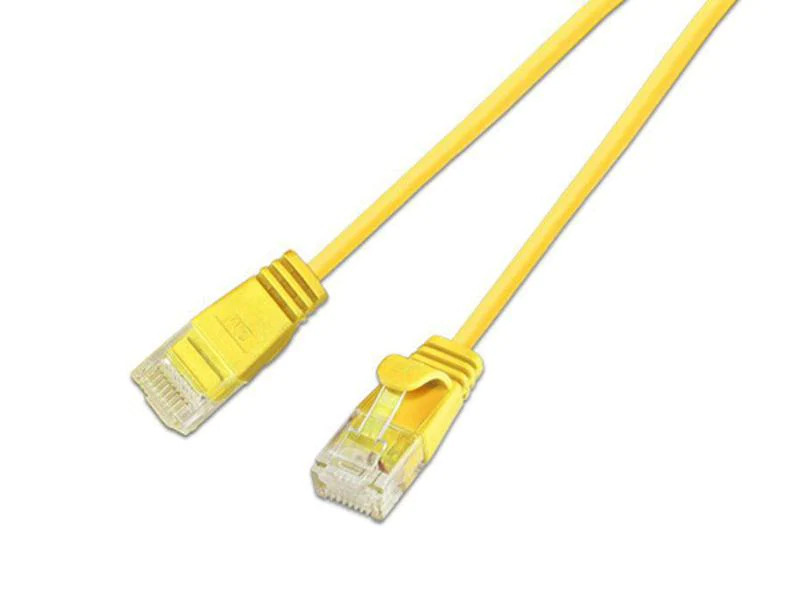 SLIM Slimpatchkabel RJ-45 - RJ-45, Cat 6, UTP, 1 m, Gelb