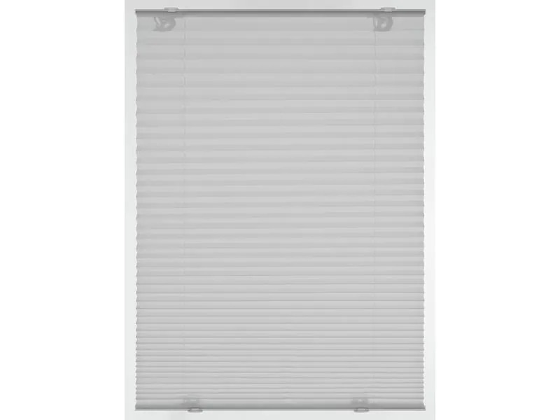 Gardinia Plissée Solo mit Saugnäpfen, blickdicht 40 x 130 cm, Grau