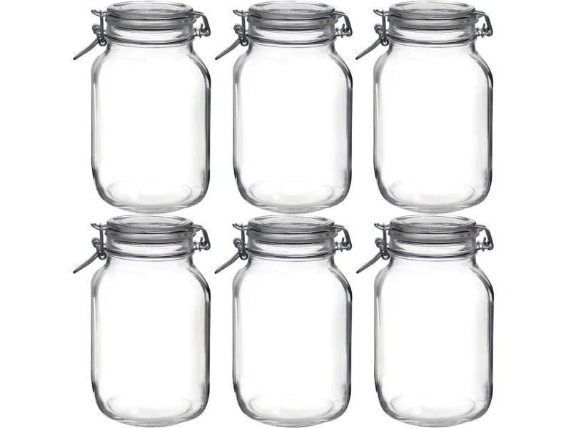 Bormioli Rocco Einmachglas Fido 3000 ml, 6 Stück 