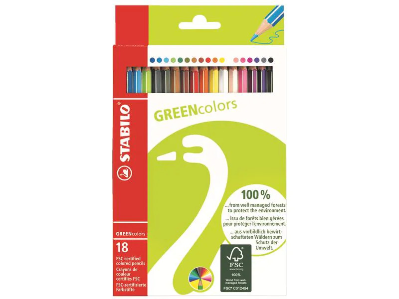 STABILO Farbstifte Greencolors 18 Stück