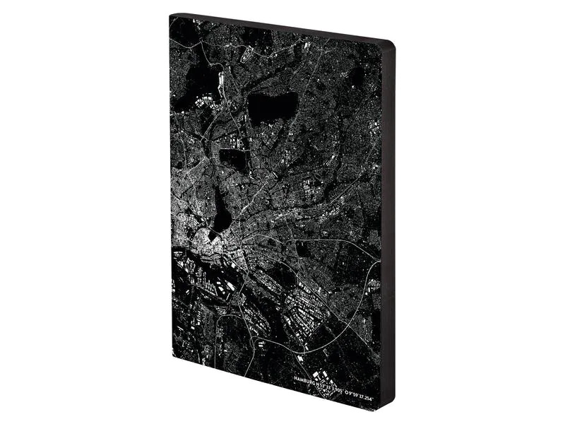 Nuuna Notizbuch Graphic L Light Nightflight over Hamburg, Dot