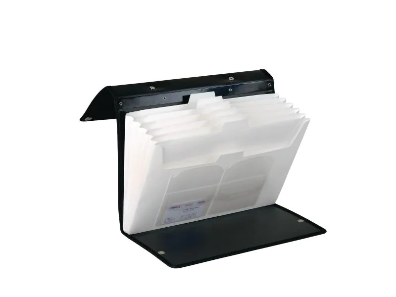 dufco Fächermappe Flip File A4 Soft Touch Schwarz