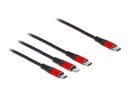 Delock USB-Ladekabel  USB C - Lightning/Micro-USB B/USB C 0.3 m