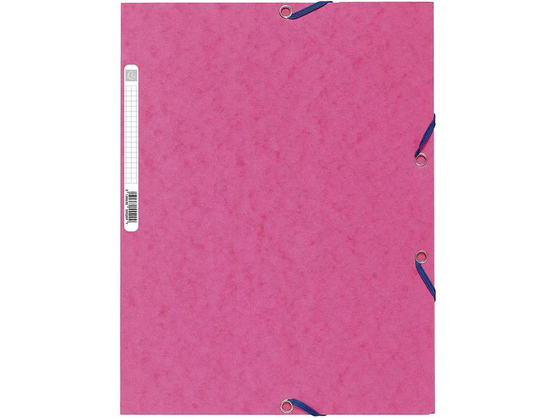 Exacompta Gummibandmappe A4 Rosa, 250 Blatt
