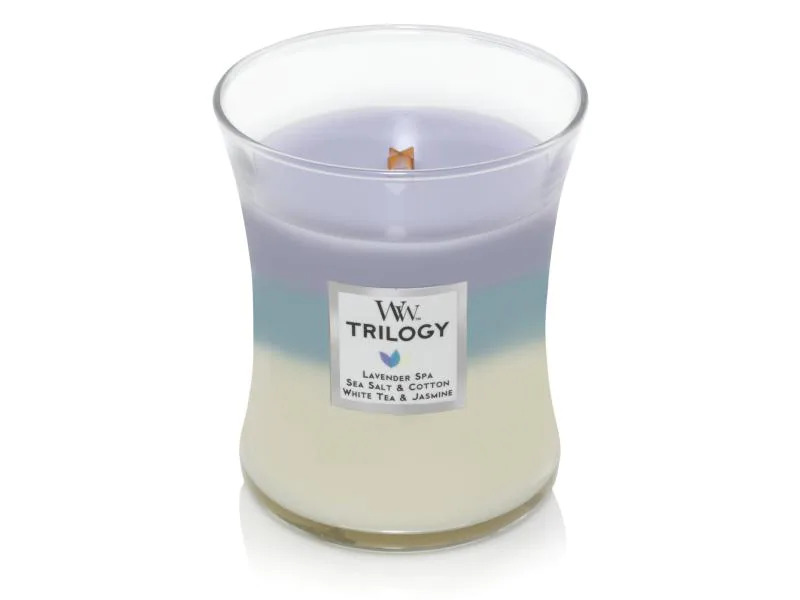 Woodwick Duftkerze Trilogy Calming Retreat Medium Jar