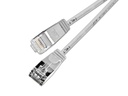 SLIM Slimpatchkabel RJ-45 - RJ-45, Cat 6, U/FTP, 0.15 m, Grau
