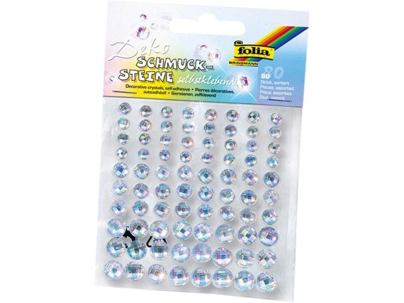 Folia Schmucksteine Iridescent Clear 80 Stück