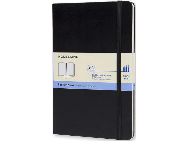 Moleskine Notizbuch A5 Blanko, Schwarz
