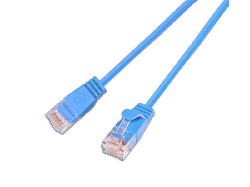 SLIM Slimpatchkabel RJ-45 - RJ-45, Cat 6, UTP, 1.5 m, Blau