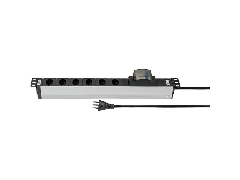 STEFFEN Steckdosenleiste Alu Modular 6x T13 mit FI-LS