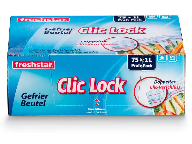 Freshstar Gefrierbeutel 1 Liter, 75 Stück