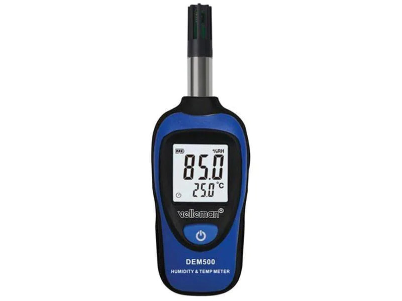Velleman Temperatur- und Feuchtigkeitsmessgerät Mini DEM500