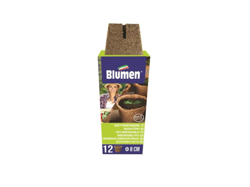 Blumen Aufzuchttöpfe 8 cm quadratisch, 12 Stück