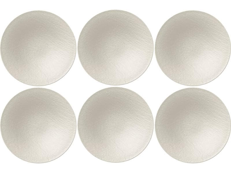 Villeroy &amp; Boch Suppen- &amp; Pastateller Manufacture Rock 6 Stück, Weiss