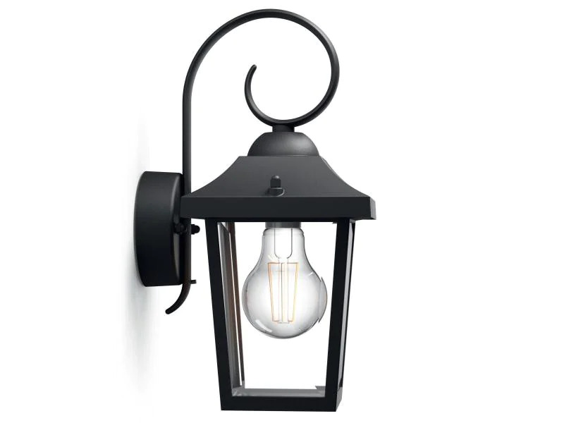 Philips Buzzard Wandleuchte schwarz, exkl. LM 1 x 60W