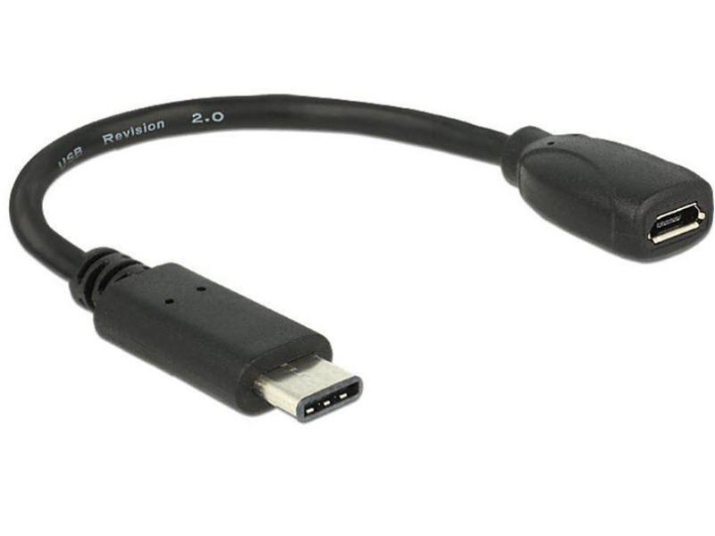 Delock USB 2.0-Adapterkabel  USB C - Micro-USB B 0.15 m