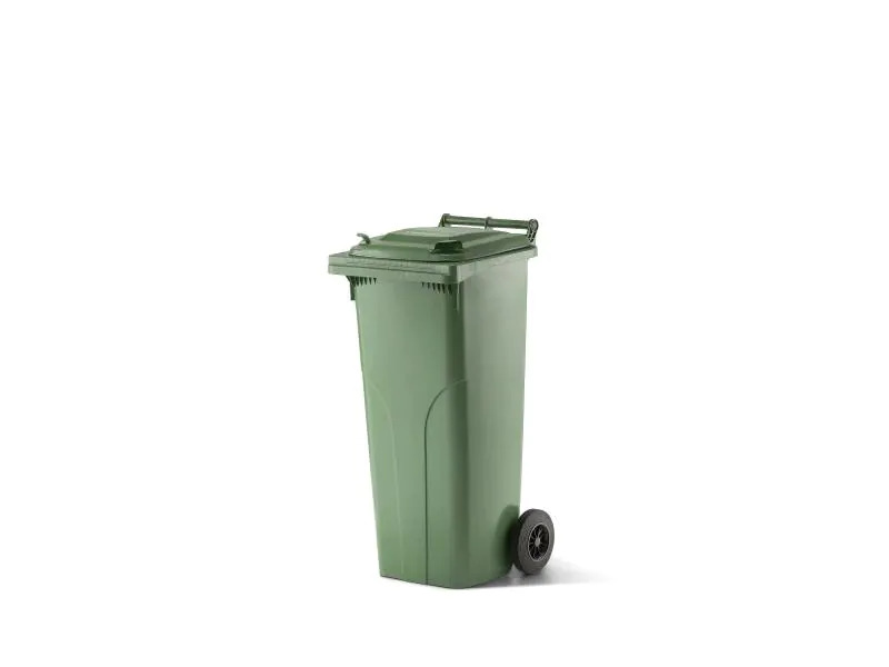 Verwo Kunststoffcontainer mit Deckel 140 l, Grün