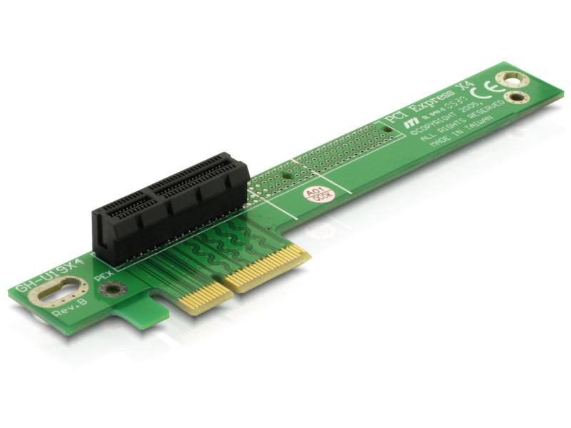 Delock PCI-E Riser Karte x4 auf x4, gewinkelt