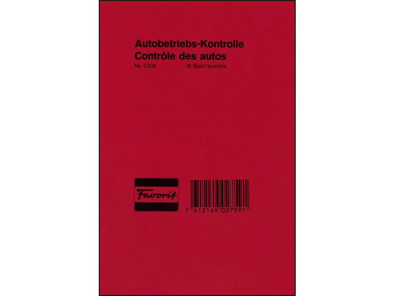 Favorit Durchschreibeblock Autobetriebs-Kontrolle 16 Blatt