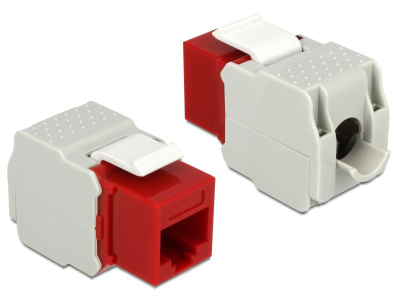 Delock Keystone-Modul RJ-45 Cat.6, UTP Rot
