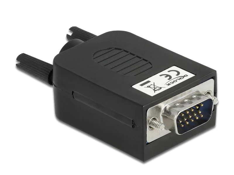 Delock Adapter VGA 10Pin Terminalblock Stecker mit Gehäuse