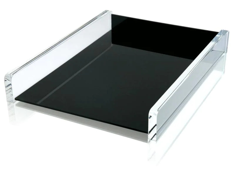 WEDO Ablagekorb Exklusiv-Serie Schwarz/Transparent