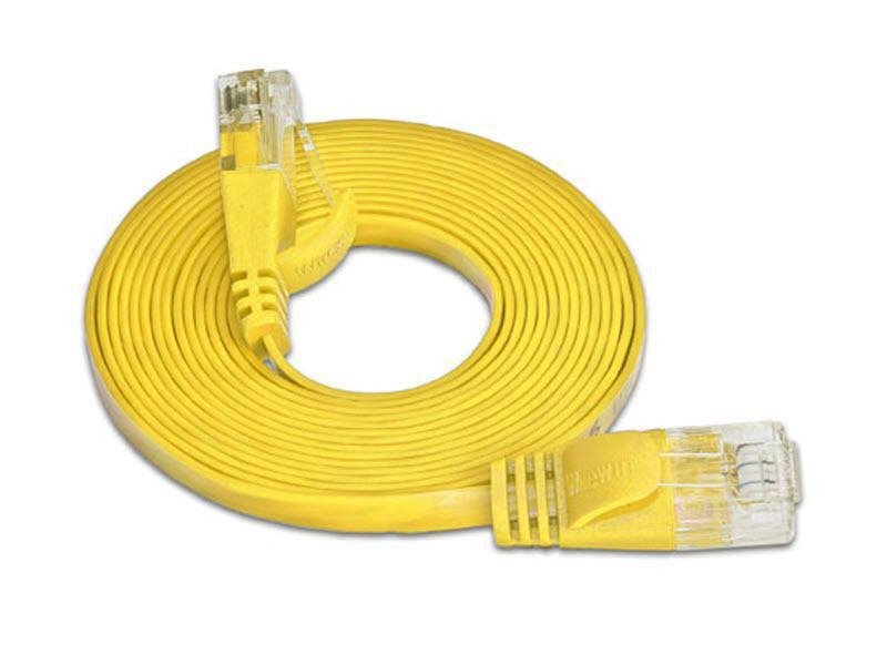 SLIM Slimpatchkabel RJ-45 - RJ-45, Cat 6, UTP, 0.15 m, Gelb