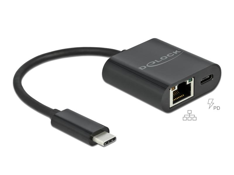 Delock Netzwerk-Adapter Typ-C – RJ-45, 1Gbps mit Powerdelivery