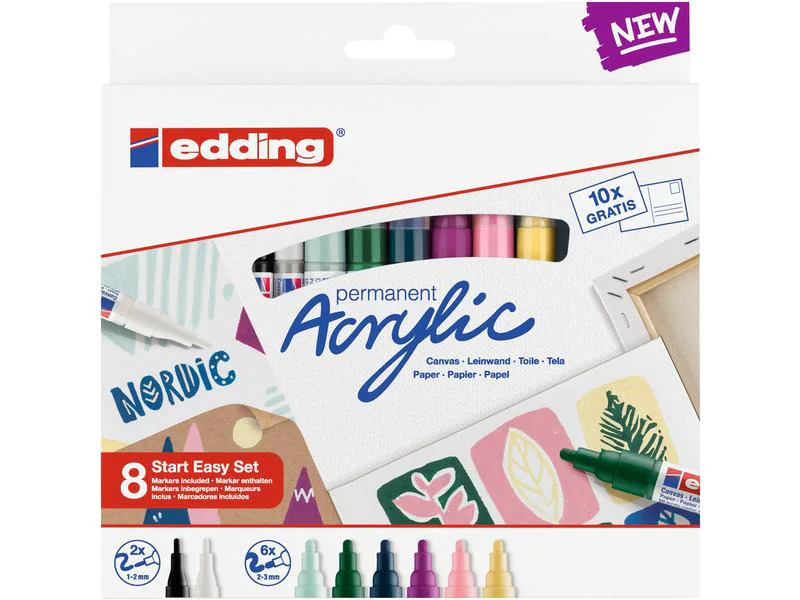 edding Acrylmarker Starter Set 8-teilig