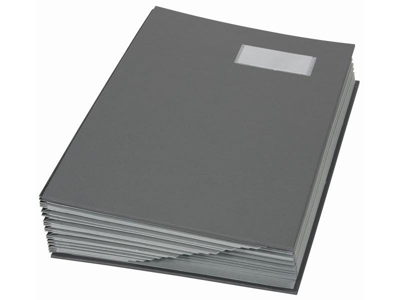 Biella Unterschriftenmappe A4 20-teilig, Grau