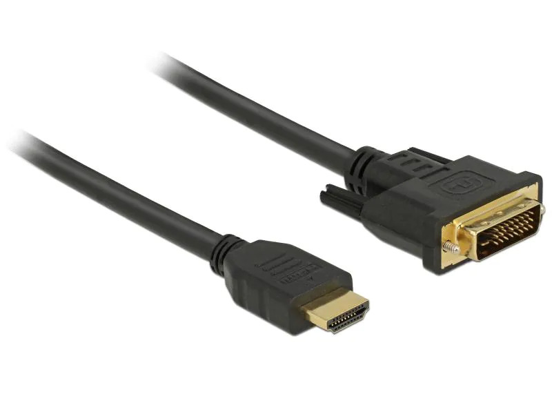 Delock Kabel HDMI – DVI, 0.5 m, bidirektional