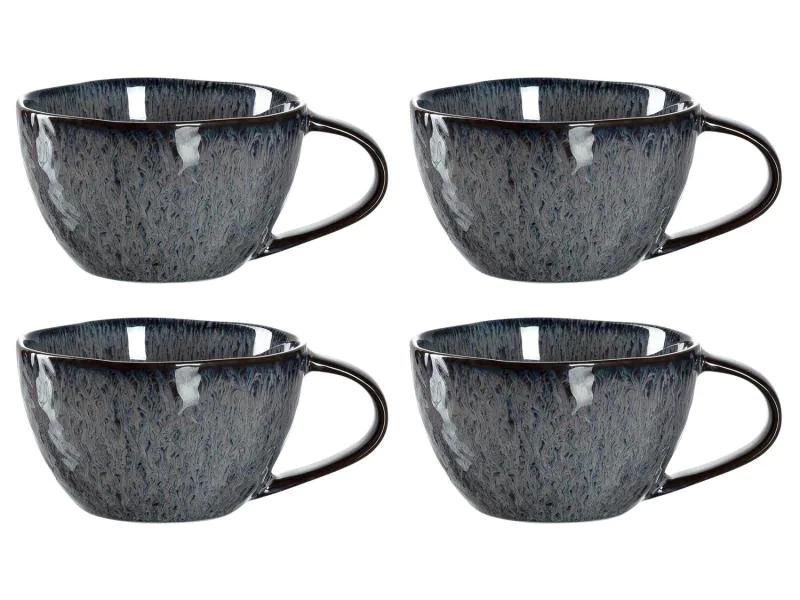 Leonardo Kaffeetasse Matera 290 ml, 4 Stück, Anthrazit