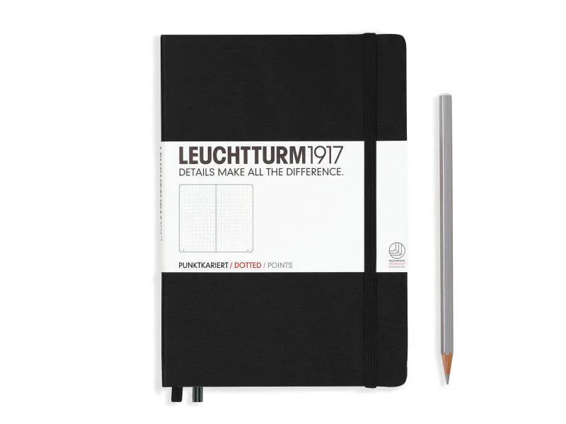Leuchtturm Notizbuch Medium A5, Dot, 2-teilig, Schwarz