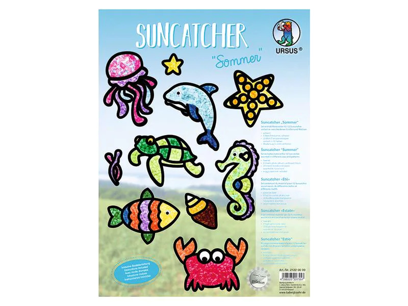 URSUS Bastelset Suncatcher Fensterbilder Sommer