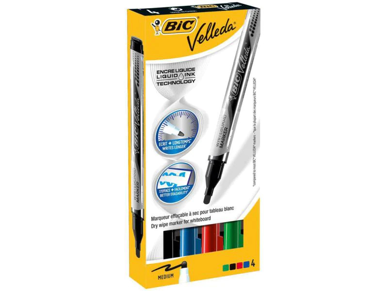 BIC Whiteboard-Marker Velleda 4 Stück