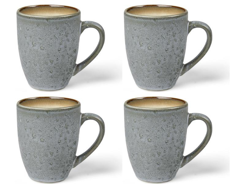 Bitz Kaffeetasse 300 ml, 4 Stück, Grau/Crème