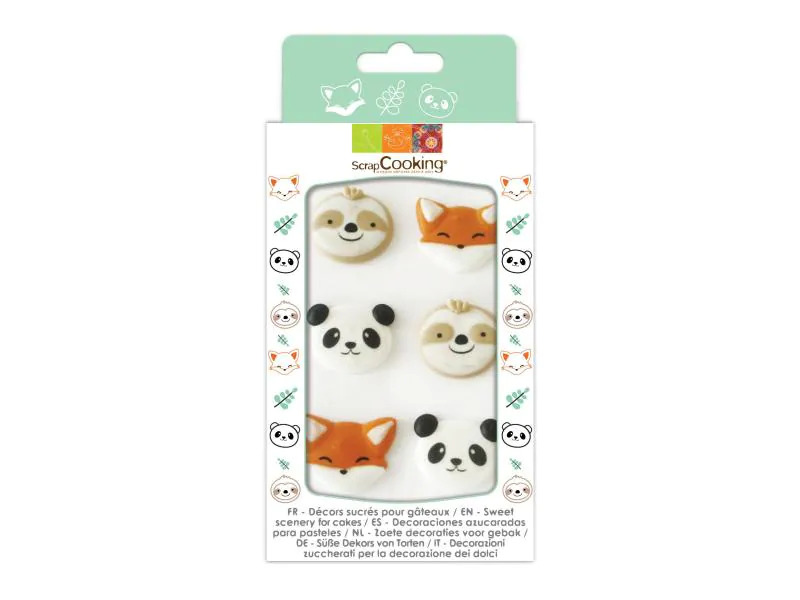 ScrapCooking Zuckerdekore Süsse Tiere 6 Stück