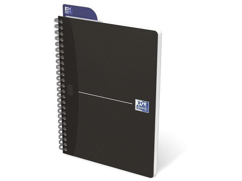 Oxford Notizheft Essentials Spiralbuch, A5, Liniert, Schwarz