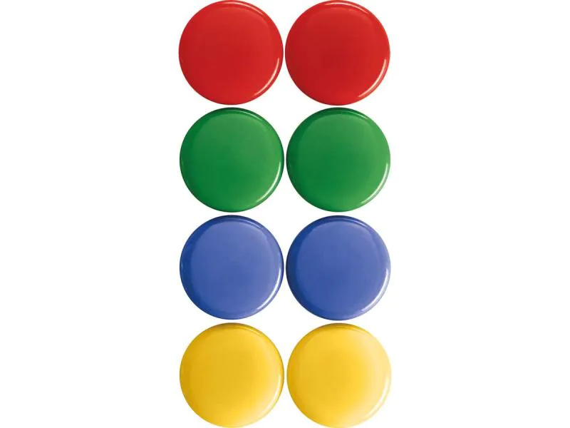 Magnetoplan Haftmagnet Ø 3 cm 8 Stück