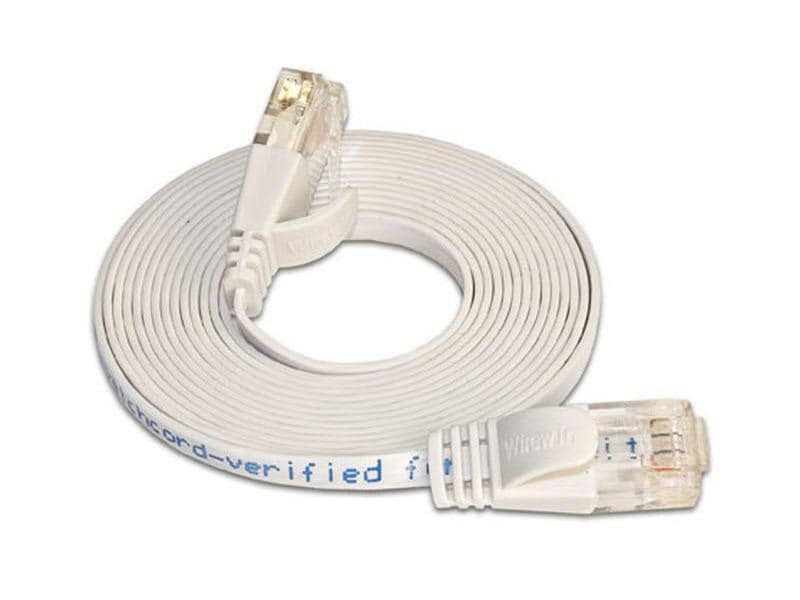 SLIM Slimpatchkabel RJ-45 - RJ-45, Cat 6, UTP, 15 m, Weiss