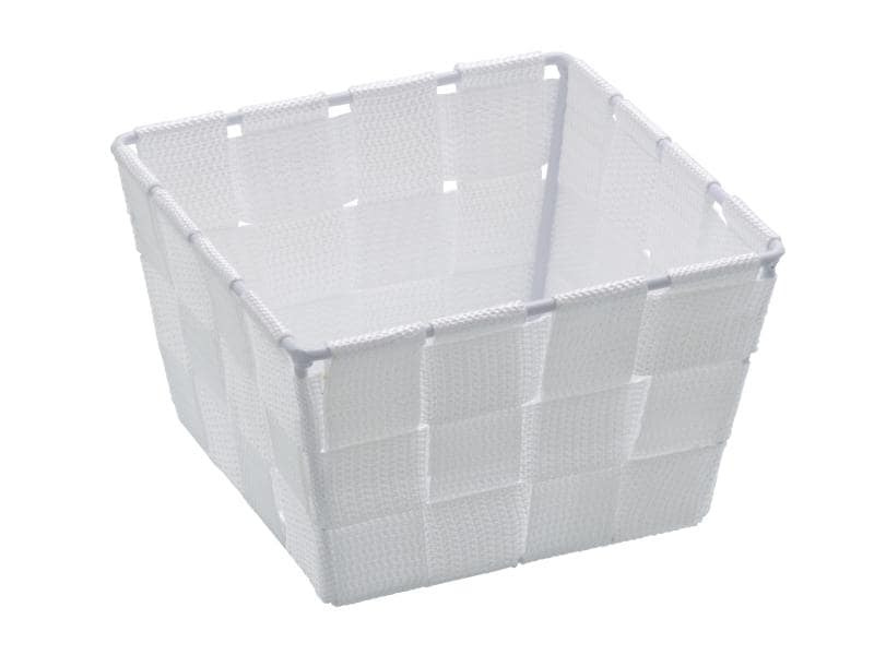 Wenko Aufbewahrungskorb Adria Mini Square 14 x 14 x 9 cm, Weiss