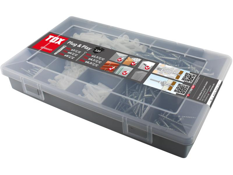 Tox-Dübel Dübel Sortiment Plug &amp; Play 320 Stück