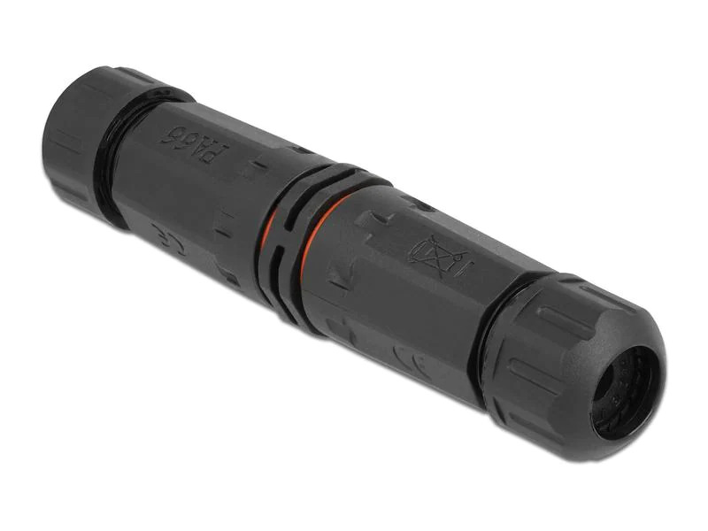 Delock Verbindungsmuffe IP68, 4 Pin, 4.5 - 7.5 mm schwarz