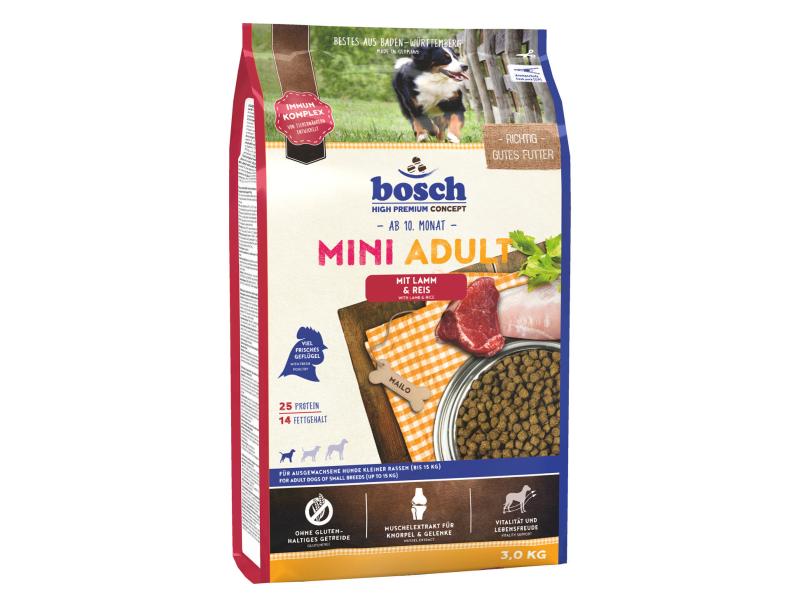 Bosch Tiernahrung Trockenfutter Mini Adult Lamm &amp; Reis, 3 kg